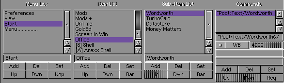 Example Display with a Sub Menu