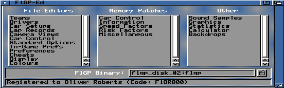 F1GP-Ed Main Window